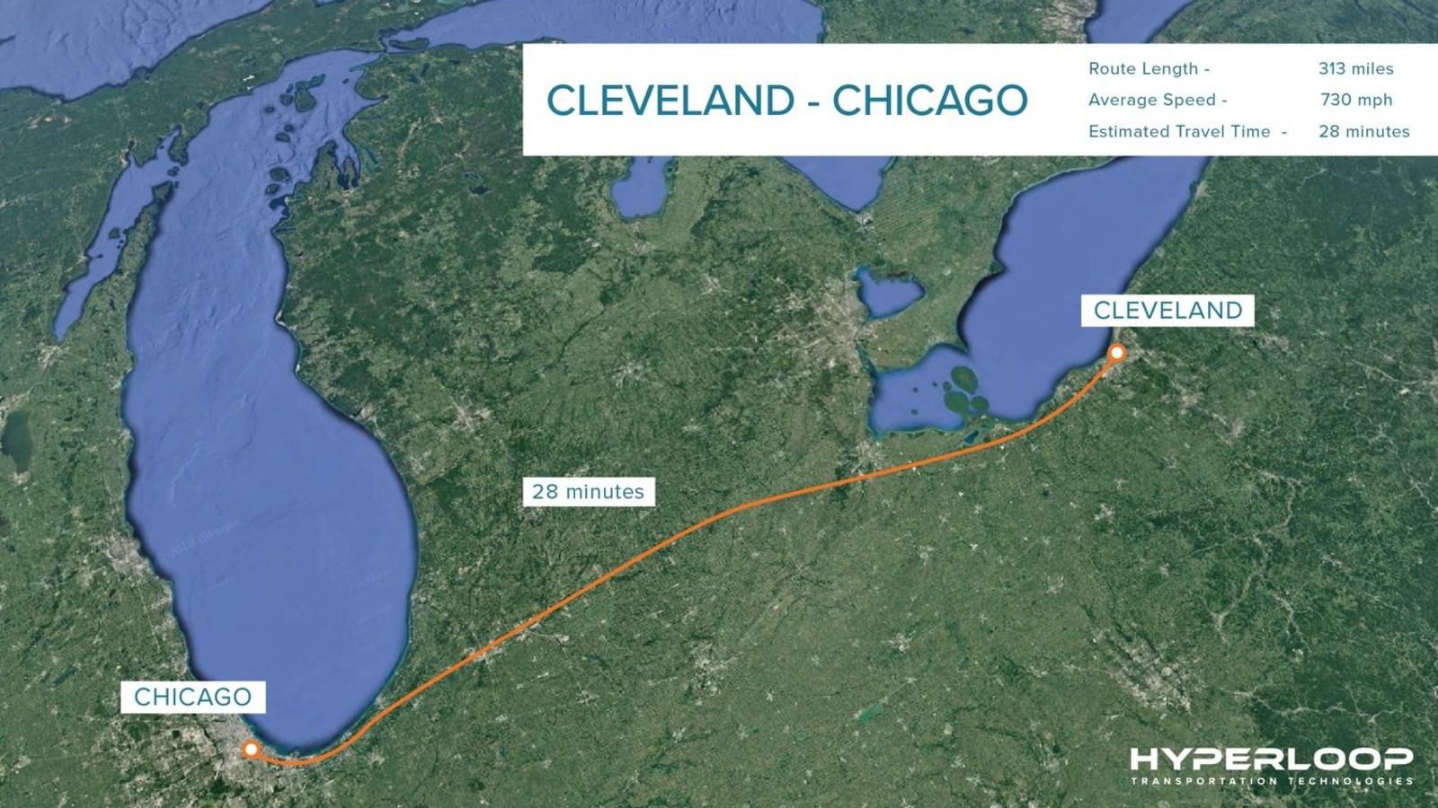 Read more about the article First interstate Hyperloop could connect Chicago and Cleveland
